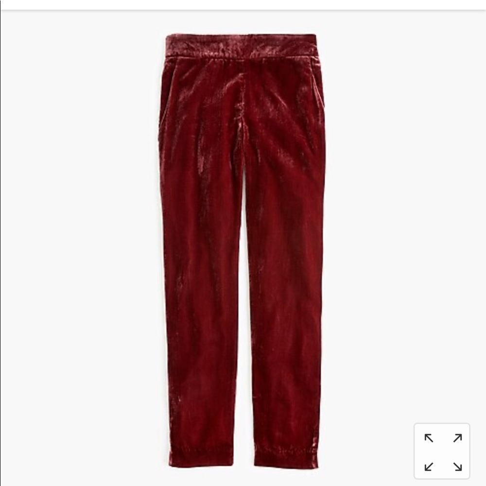 NWT Jcrew velvet pull-on easy pant